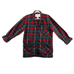 VICTORIA'S SECRET Vintage Authentic Country Red Plaid Pajama Shirt Small
